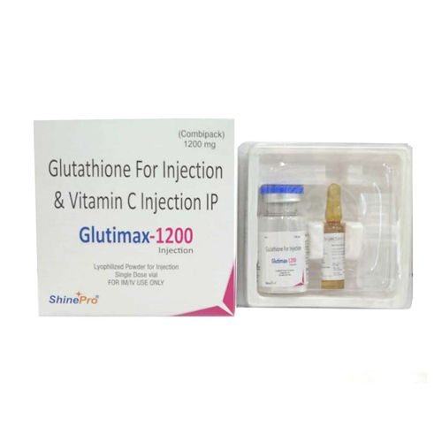इंजेक्शन और विटामिन सी इंजेक्शन आईपी ड्राई प्लेस के लिए 1200 मिलीग्राम ग्लूटाथियोन