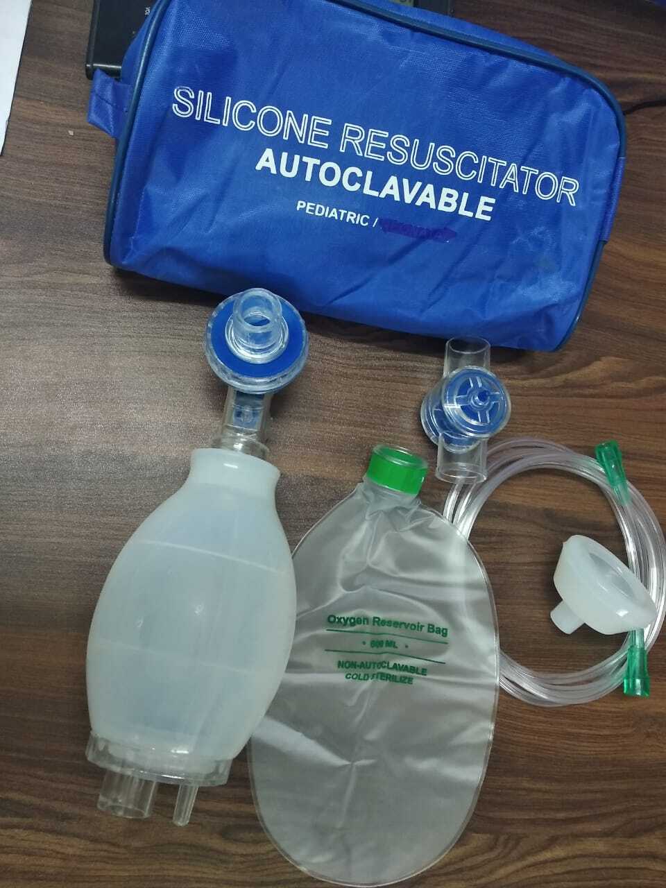 Milky White Ambu Bag For Neonatal Child And Adult