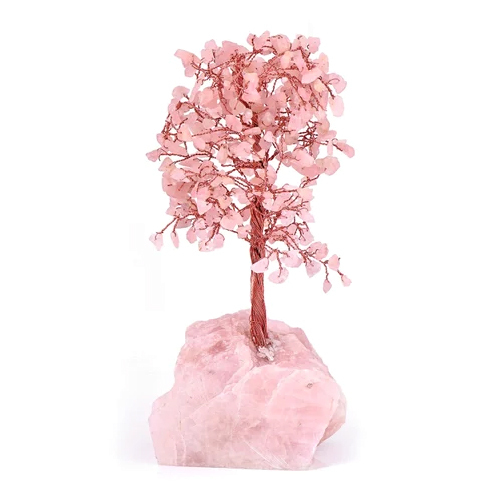 पिंक रोज क्वार्ट्ज क्रिस्टल ट्री