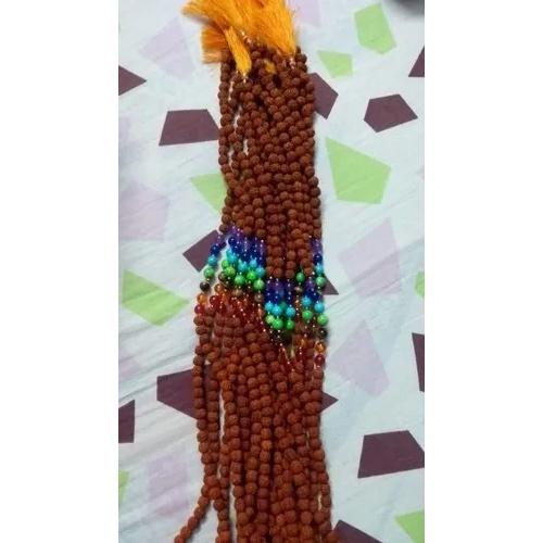 भूरा सात चक्र रुद्राक्ष माला