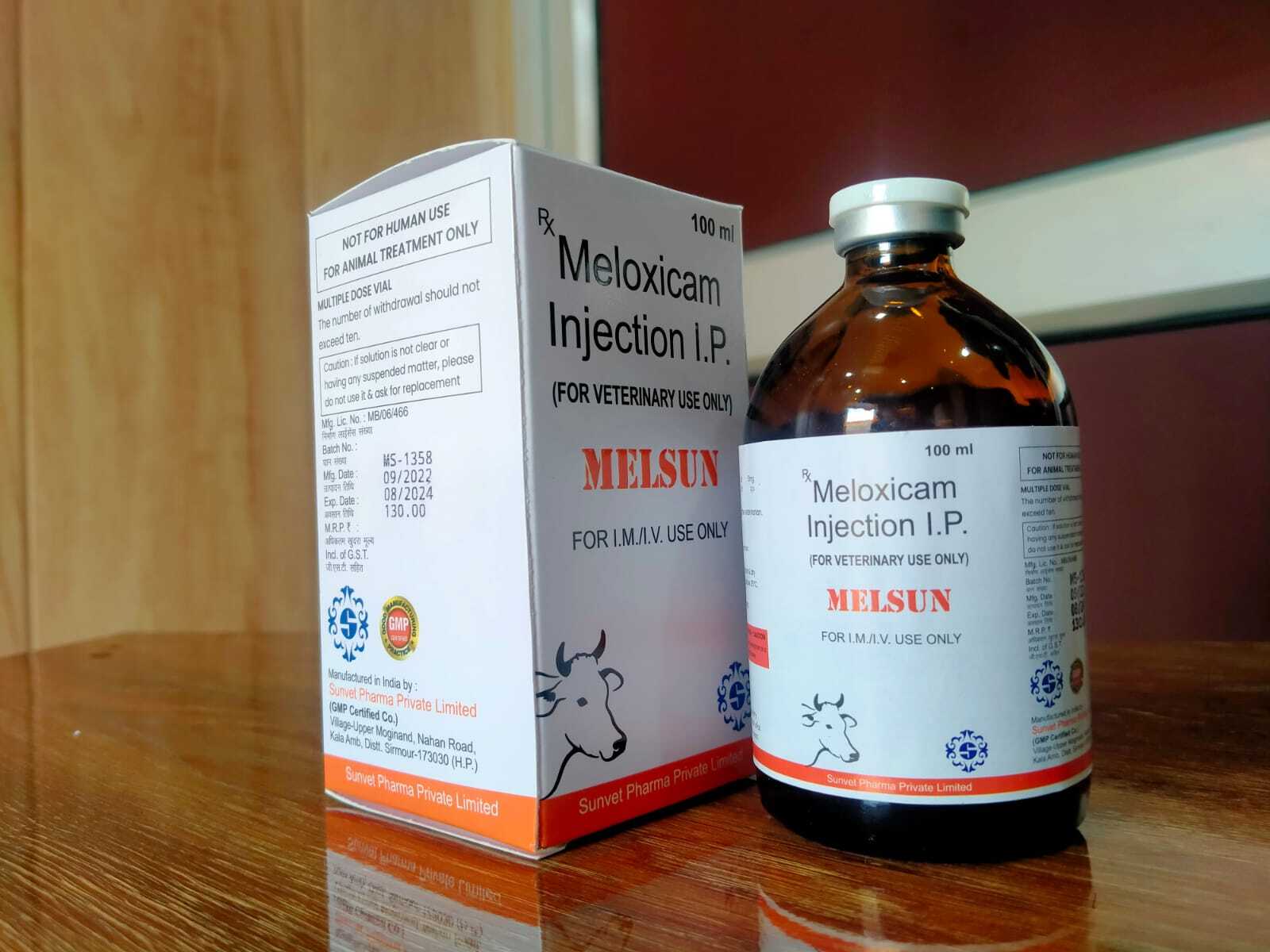 Meloxicam Injection - Liquid Formulation, 30 & 100 Fluid Ounce Options | Veterinary Injectable For Treating Respiratory And Alimentary Pathway Infections, Store Below 25°c