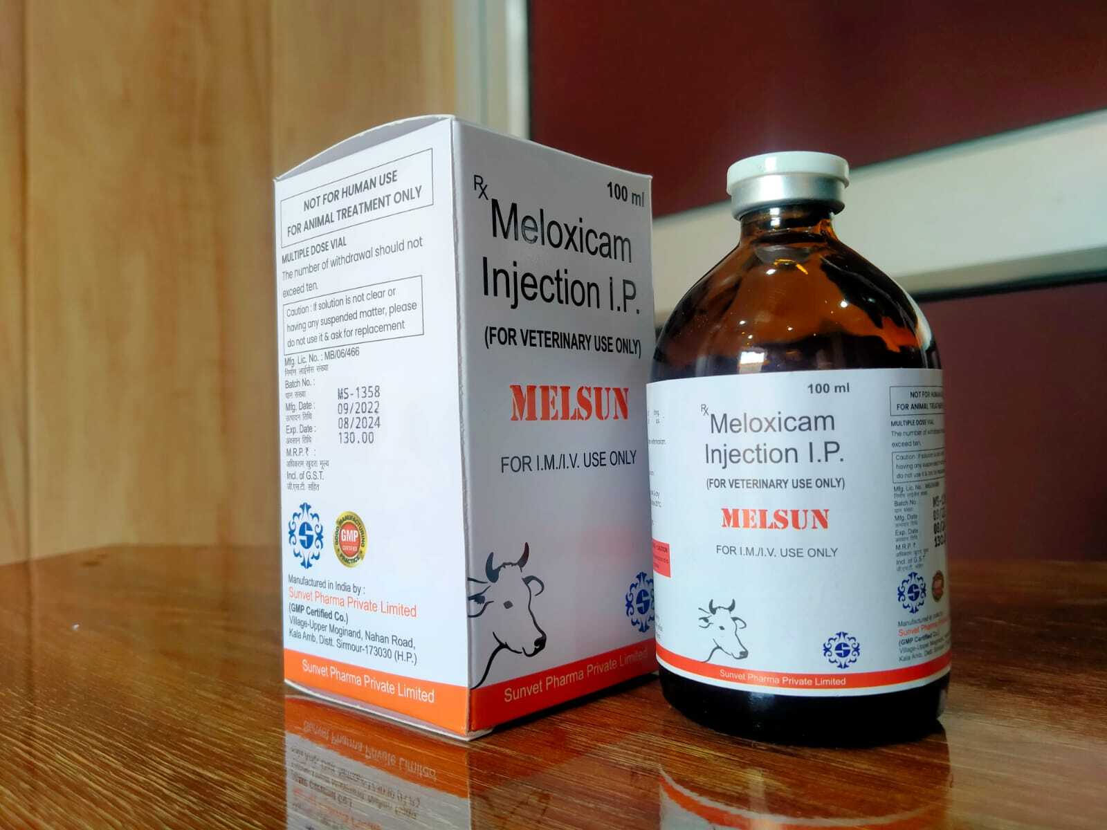 Meloxicam Injection - Liquid Formulation, 30 & 100 Fluid Ounce Options | Veterinary Injectable For Treating Respiratory And Alimentary Pathway Infections, Store Below 25°c