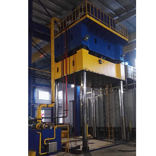 Blue & Yellow Four Column Hydraulic Press Machine