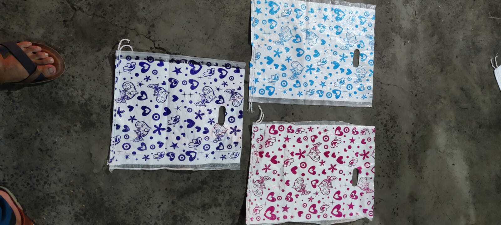 Pp Woven Bags - Plastic Material, 16"x23", White Color | Customizable Design, Flexiloop Handle For Shopping