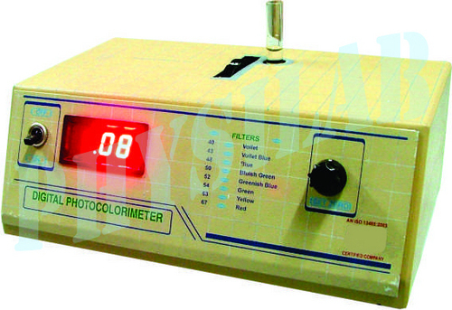 Photo Colorimeters - Mild Steel, Mini Volume 1 ml., 220-240 Volt, 400-700 nm Range | Accurate Measurements with Selenium Photocell, LED Display