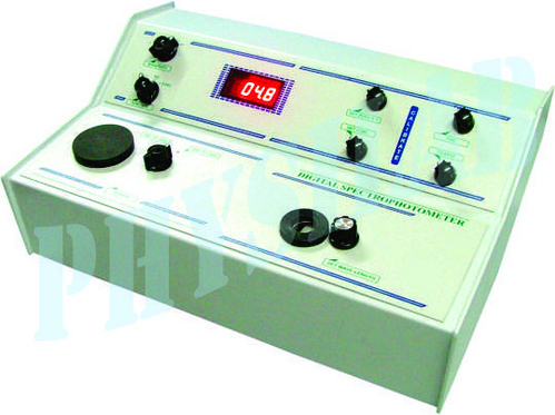 Digital Spectrophotometer - Mild Steel, 490x300x165 mm, 8.5 kg | Range 340 to 960 nm, High Stability, Dual Display, Accurate Measurement