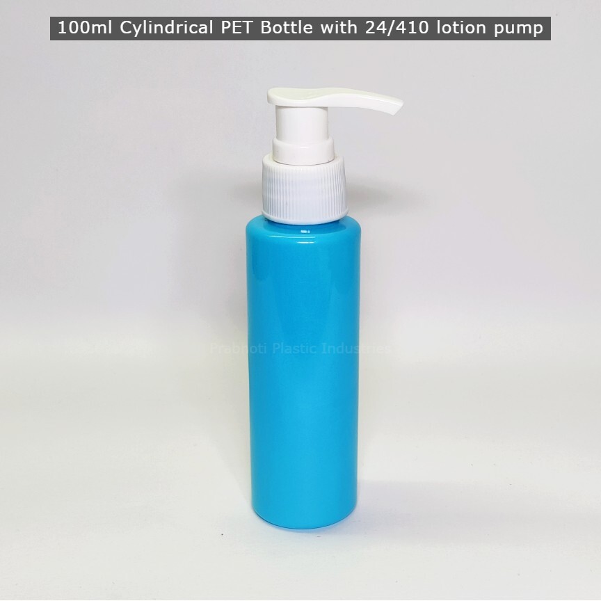 100 Ml Cylindrical Pet Bottle - Color: Transparent With A Red Tint