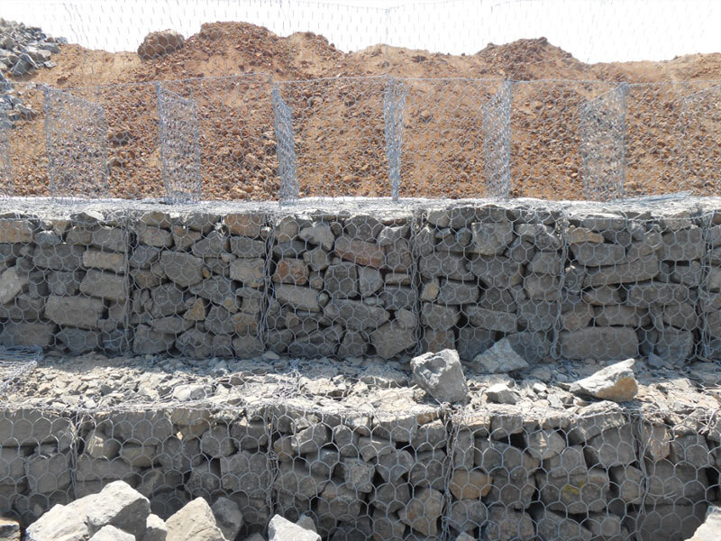 Double Twisted Hexagonal Gabion - Galvanized Steel, Various Sizes, Grey | Woven Mesh, Coated Surface, Ideal For Fencing And Erosion Control