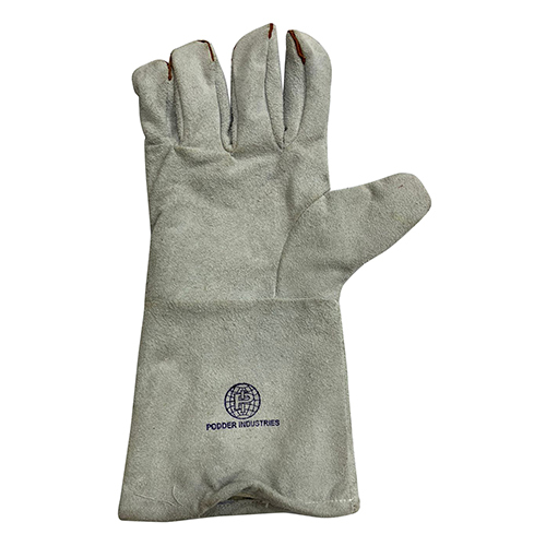 White Leather Hand Gloves - Leather Coated, Customized Size, Plain Style | Ideal for Commercial Use