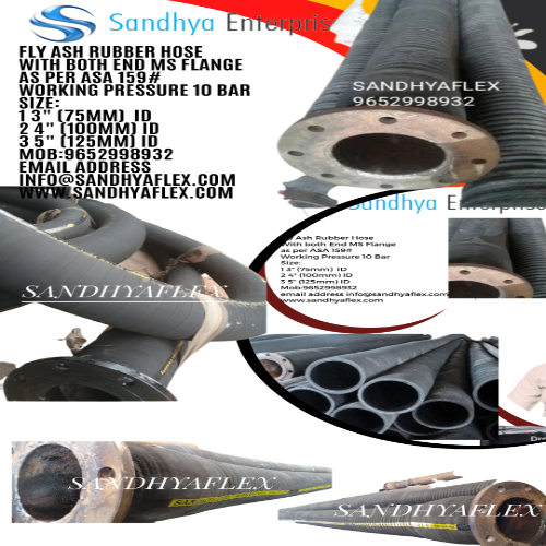 Fly Ash Rubber Hose 5mtr - Color: Black