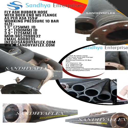Fly Ash Rubber Hose 5mtr - Color: Black