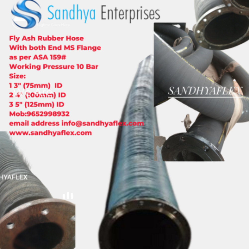 Fly Ash Rubber Hose 5mtr - Color: Black