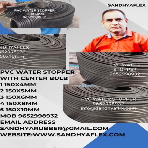 Pvc Water Stopper With Centre Bulb 230 X 6 Mm - Application: Rcc Construction
