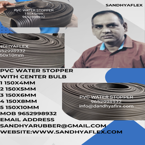 Pvc Water Stopper With Centre Bulb 230 X 6 Mm - Application: Rcc Construction