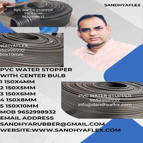 Pvc Water Stopper With Centre Bulb 230 X 6 Mm - Application: Rcc Construction