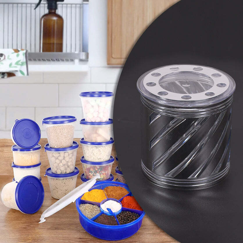 Dry Fruit Container - 750 Ml, 11x11x12 Cm Silver Airtight Storage Solution For Home And Kitchen