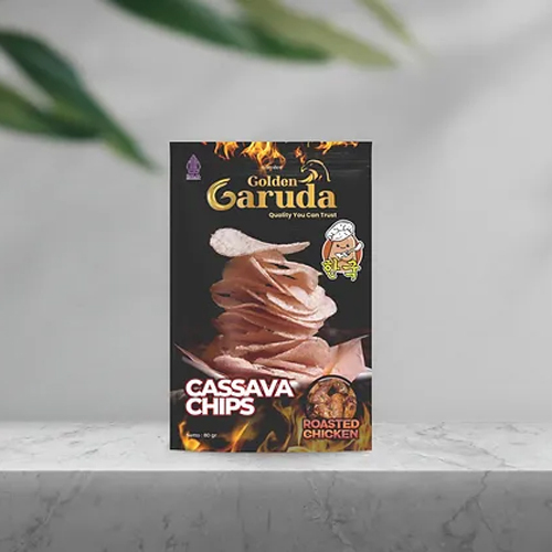 भुने हुए चिकन कसावा चिप्स को आसानी से पचा लें