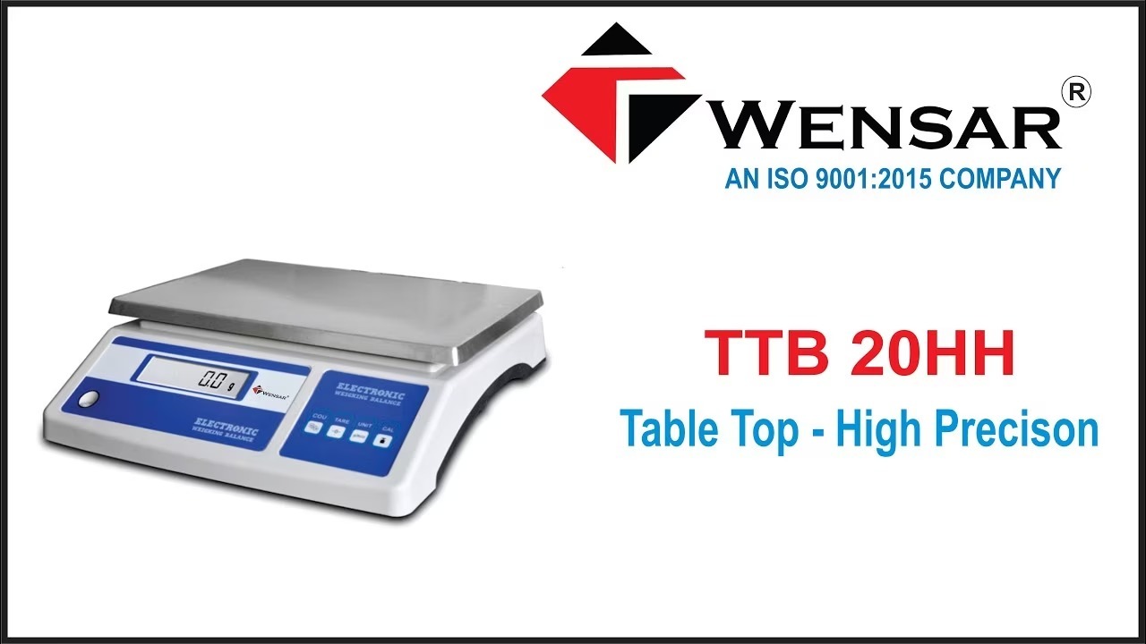 Wenser Table Top Balance - 30 Kilograms Capacity, Touchscreen Display | Plastic Material, 0.1 G Readability, Ac 220 V Power, 1 Year Warranty