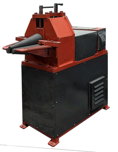 TAPER ROLL PLATE BENDING MACHINE - Steel Frame with Box Housing , Friction Driven Top Roll, Motor Gear Driven Bottom Rolls, Hinge Side Job Removal