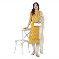 मस्टर्ड पैंट दुपट्टा कुर्ती सेट