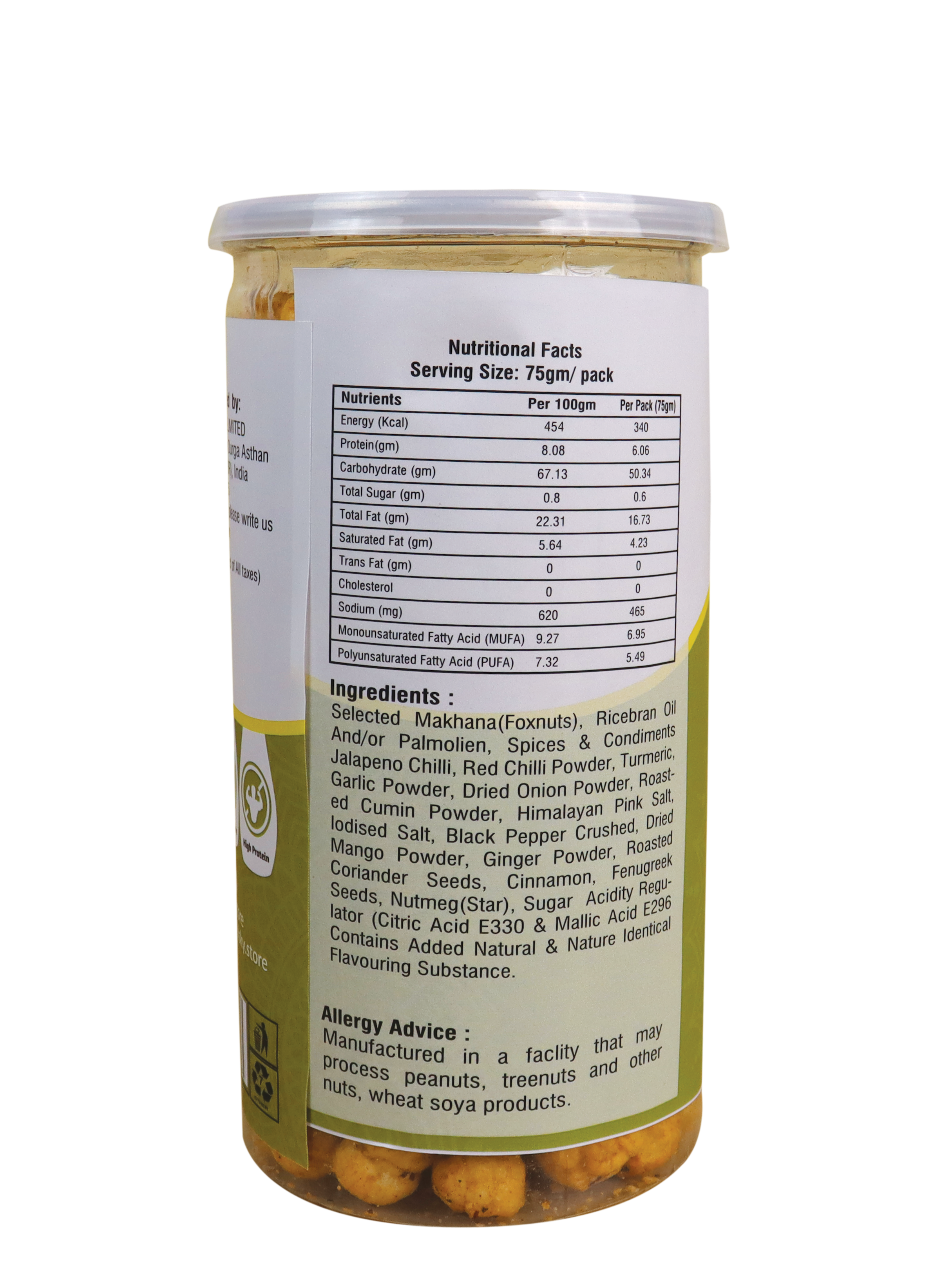 Frisky Jalapeno Makhana Fox Nut Healthy Zero Cholesterol High Protein Snack