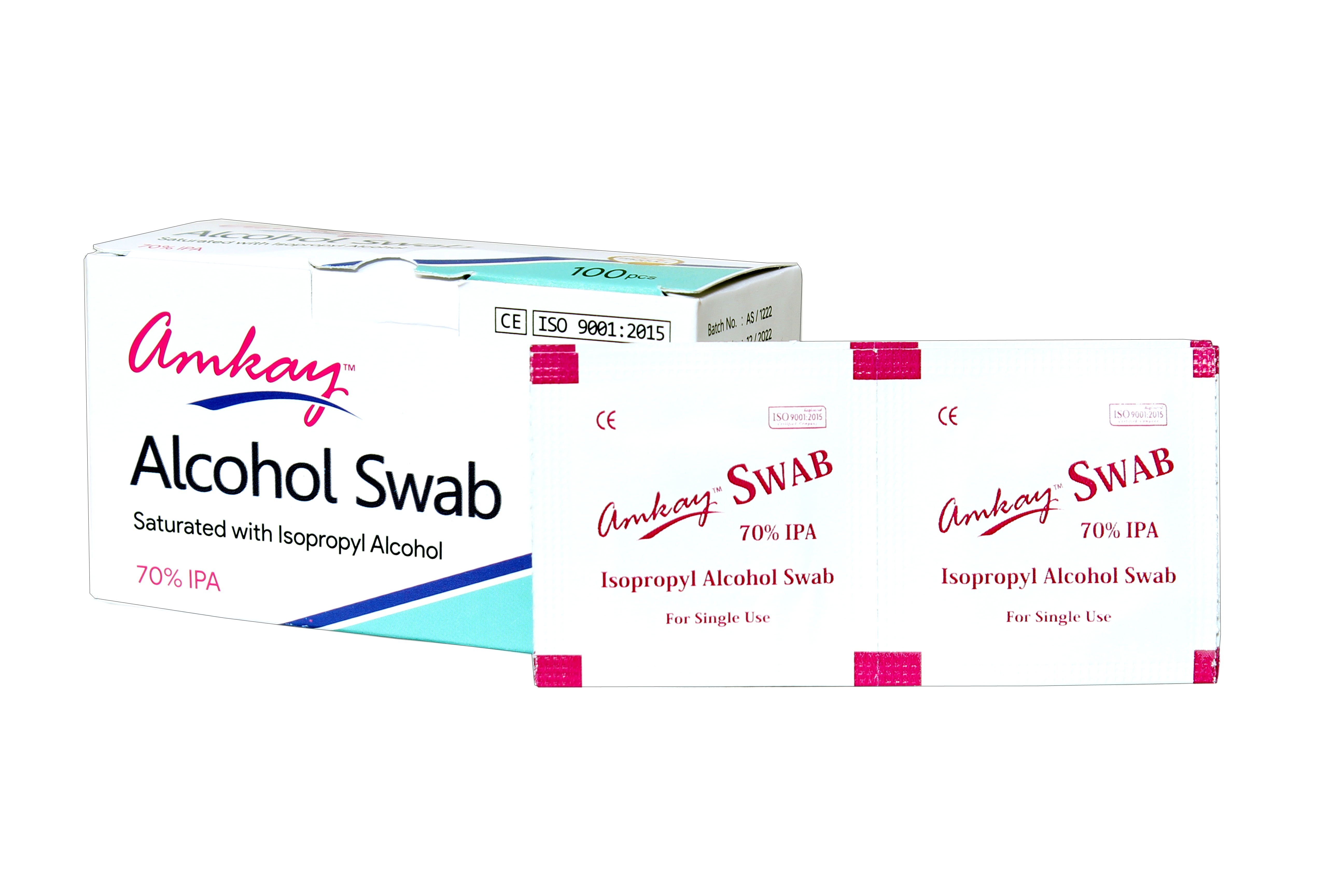 Isopropyl Alcohol Saturated Swabs - Soft Cotton Blend With Food Safety Grade | Maximum Hygiene, Moisture Lock Packaging, Pristine White Color