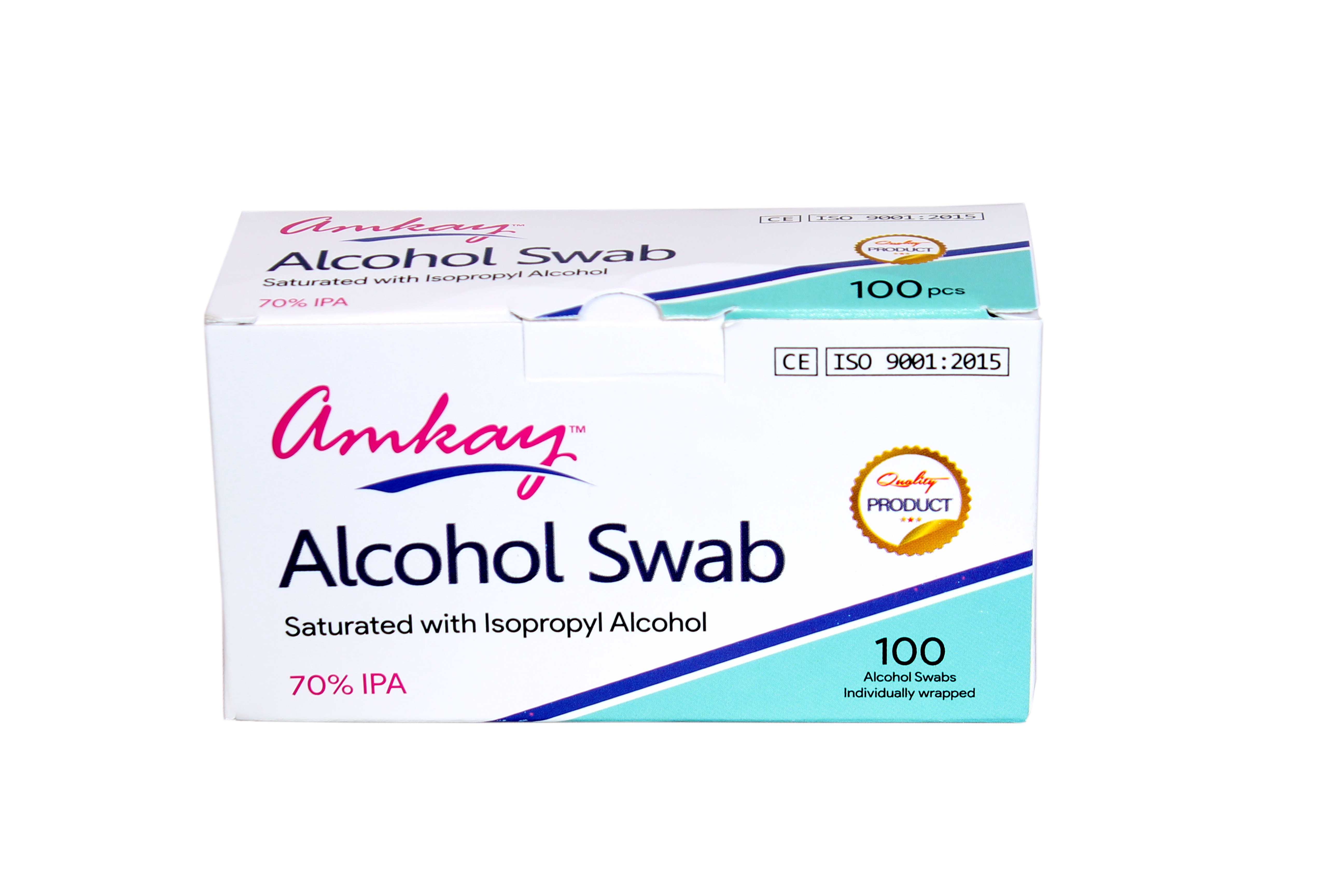 Isopropyl Alcohol Saturated Swabs - Soft Cotton Blend With Food Safety Grade | Maximum Hygiene, Moisture Lock Packaging, Pristine White Color