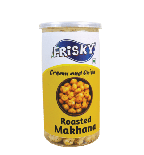 Frisky Cream And Onion Makhana Fox Nut Healthy Zero Cholesterol High Protein Snack Broken (%): 0%