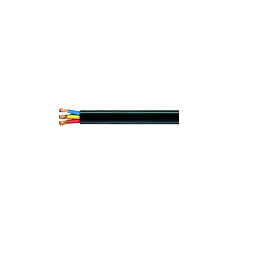 Caption Flat Cable for Submersible Pump Motor - Copper, 10 Sq mm, 3 Cores, PVC Insulation (RED, YELLOW, BLUE) | Suitable for 1100V Applications