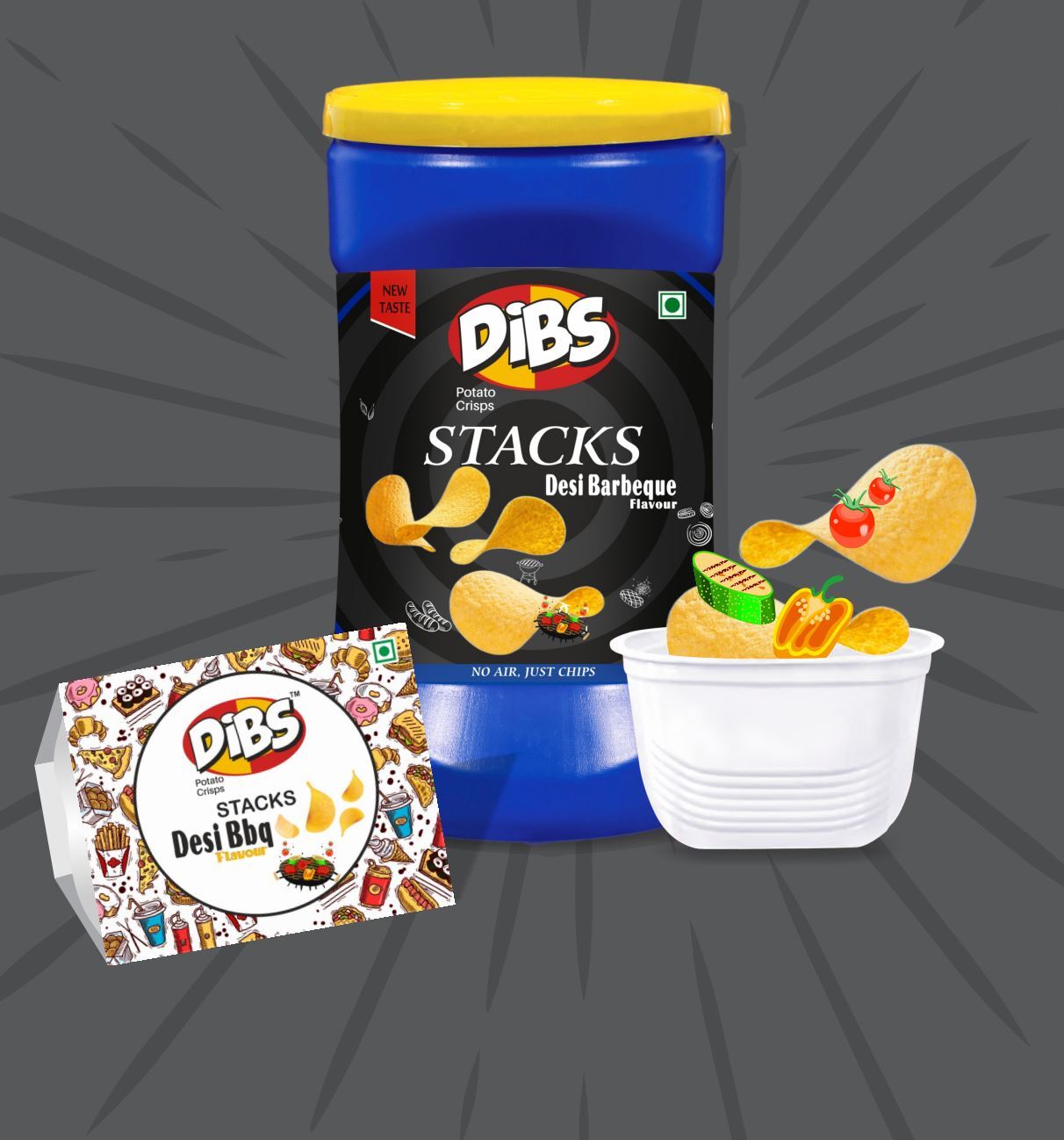 Desi Barbeque Chips Processing Type: Fried