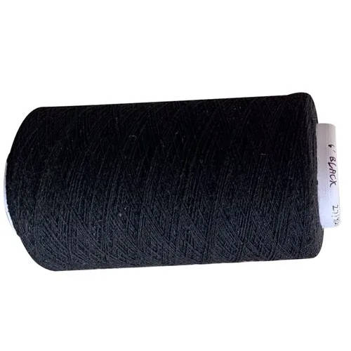 Black Cotton Yarn - 100% Cotton Material, Dyed Black Color | Color Fast, Quick Dry, Ideal For Weaving Applications