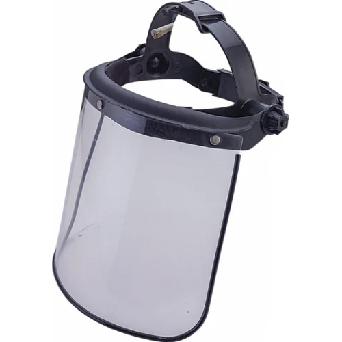 12 Inch Face Shield With Ratchet Ring - Acrylic Sheet, 9" X 12", 2000 Micron Thickness | Black, Unisex, Waterproof, Industrial Use, Warranty Included