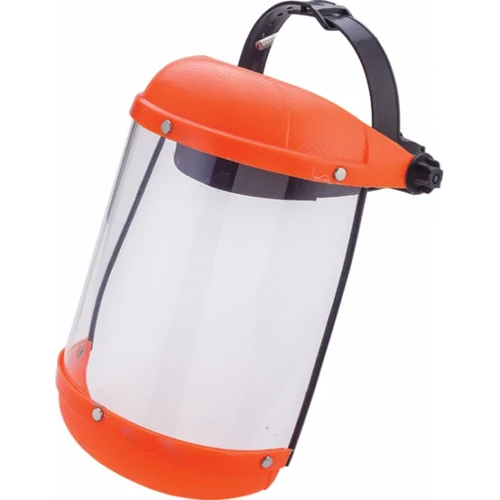 Face Shield - Acrylic Sheet, 9x12 Inch Size, Orange Safety Gear | Unisex, Waterproof, Reusable, Warranty Included