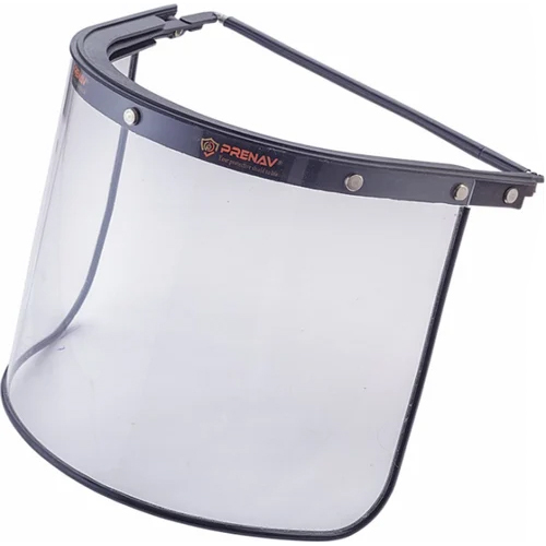 Spring Loaded Face Shield - ACRYLIC SHEET 2000 MICRON, 8" X 16", Black | Water Proof, Reusable, Unisex, Industrial Safety Attachment