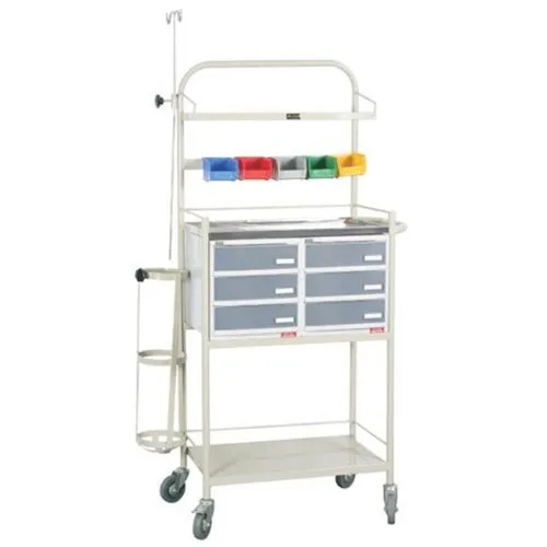 एब्स ड्रॉर्स के साथ टिकाऊ 6044 क्रैश कार्ट