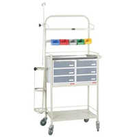 एब्स ड्रॉर्स के साथ टिकाऊ 6044 क्रैश कार्ट