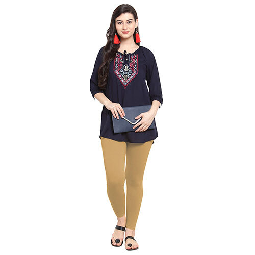 महिलाओं के लिए 4 वे सुपरकॉम्बोड कॉटन लाइक्रा बेज लेगिंग