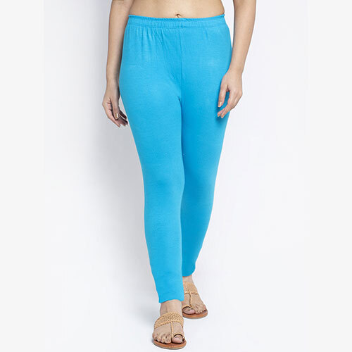 Women 4 Way Supercombod Cotton Lycra Sky Blue Legging