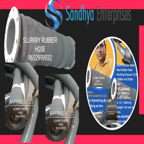 Slurry Rubber Hose - Rubber Material, Size: 150mm To 300mm Id, Length: 6mtr | Working Pressure: 10 To 25 Bar, Black, Ms Flange Connection, -10 To 100â°c Temperature