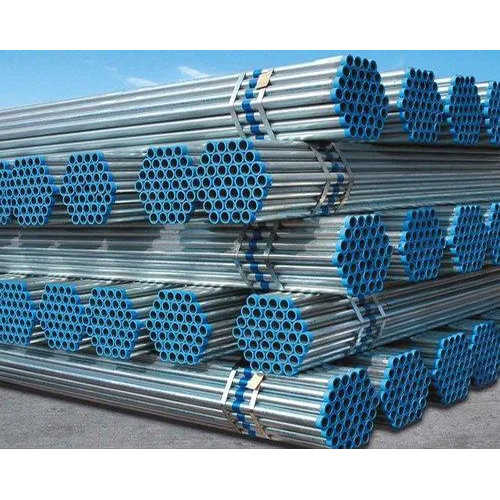 Galvanised Iron Pipe - Mild Steel, Round Shape, Silver Color | Unmatched Durability, Versatile Use, Fire Retardant, Eco-friendly, Easy Installation