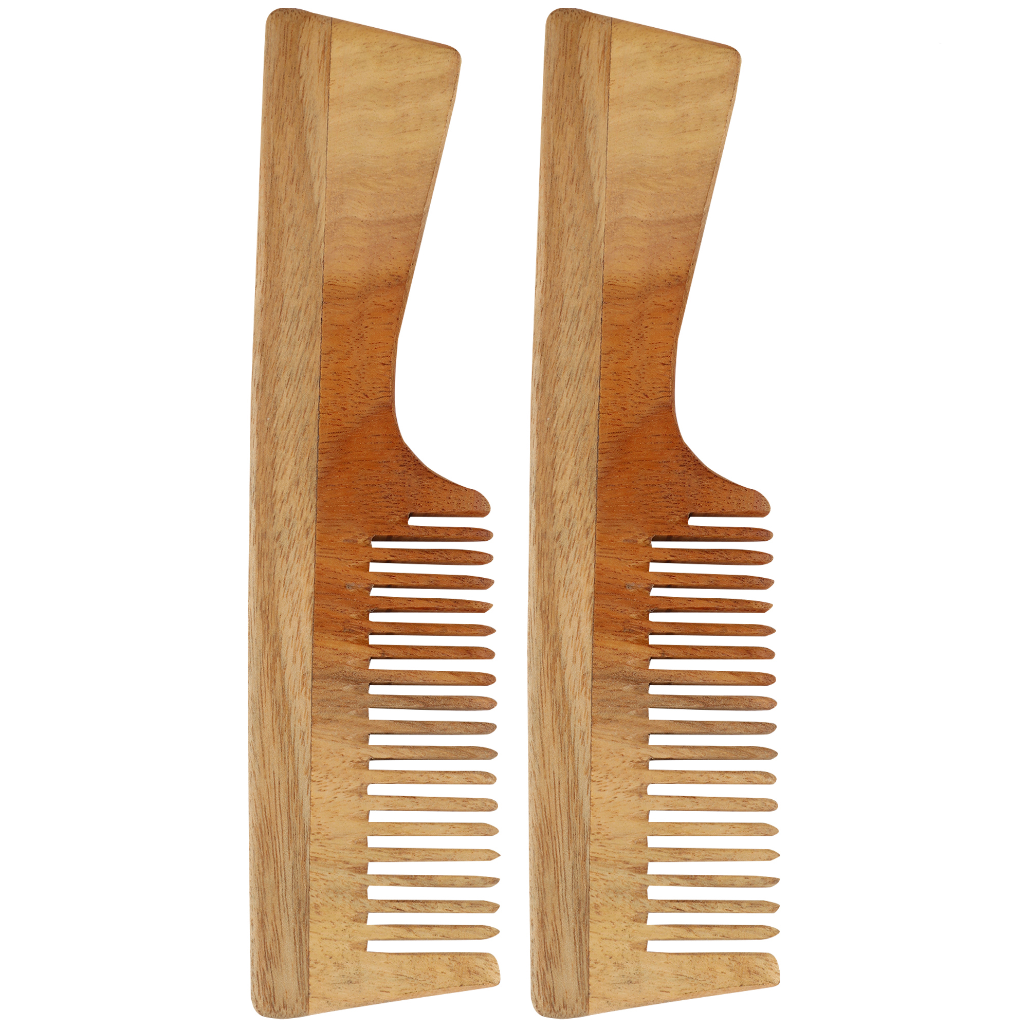 Neem Wood Rake Comb - 19 Cm Long, 5 Cm Wide | Handmade Neem Wood, Household Application, Available In Different Packaging Options