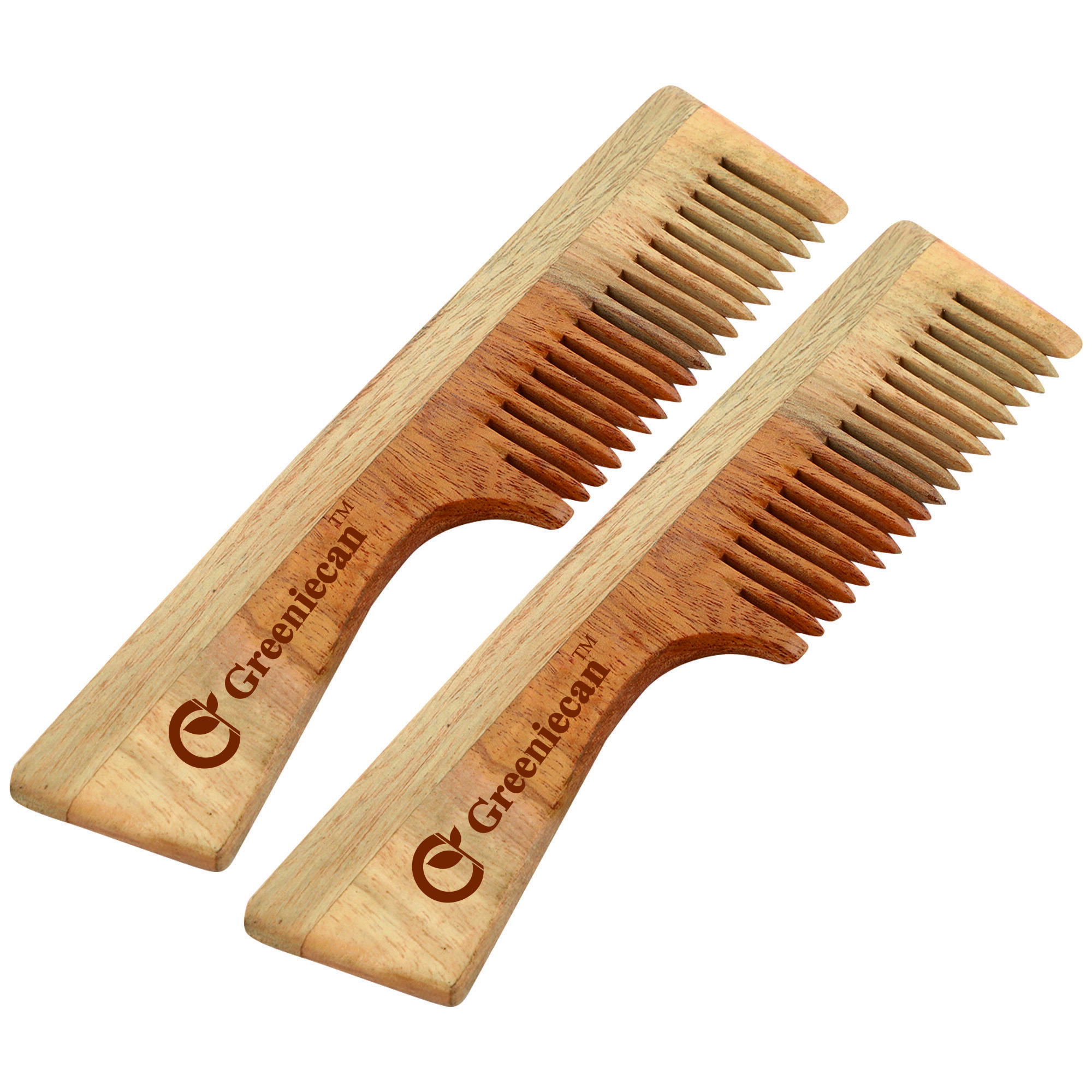 Neem Wood Rake Comb - 19 Cm Long, 5 Cm Wide | Handmade Neem Wood, Household Application, Available In Different Packaging Options