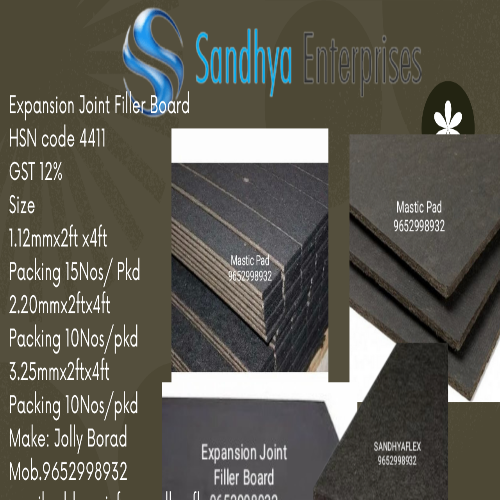 Expansion Joint Mastic Pad - Color: Black