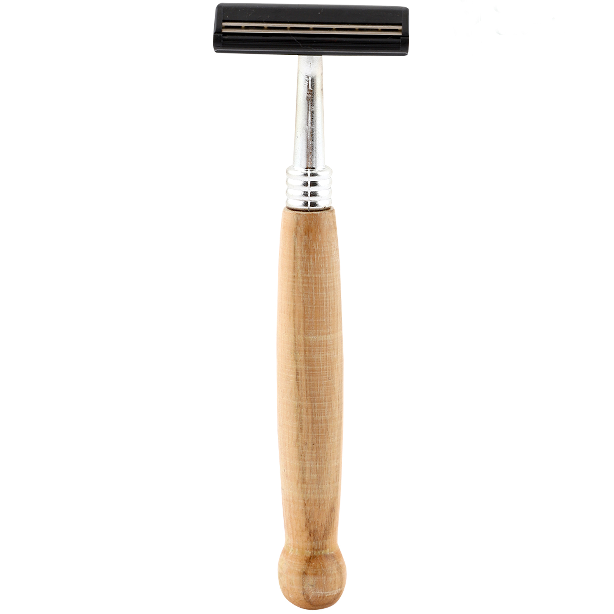 Wooden Razor For Hotels - Bamboo Material, 10 Cm Size, Plastic Blade, Eco-friendly Packaging , Zero Waste, Reusable With Wooden Handle