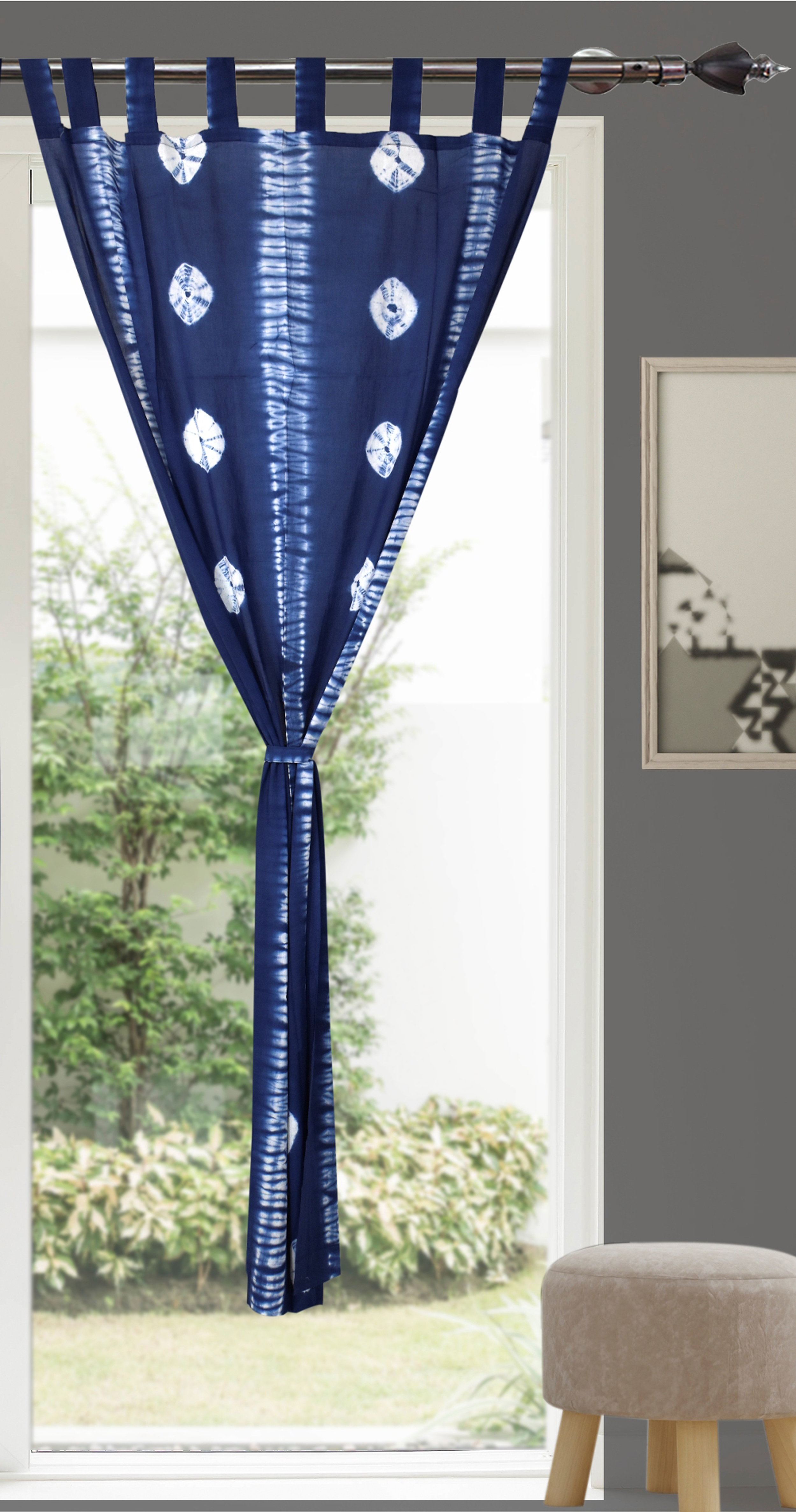 Multicolor Tie Dye Curtain Shibori Design Curtain