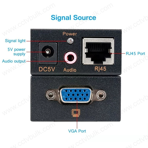 Vga Extender - Cat-5e/6 Support, 100m Range | Lightweight, No Power Required, Multi-system Compatibility