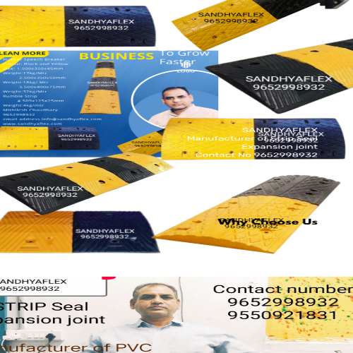 Rubber Speed Breaker - Rubber Material, Sizes 500x350x45mm To 500x400x75mm | Black And Yellow, 40m Tons Load Capacity, Easy Installation, Temperature Resistant