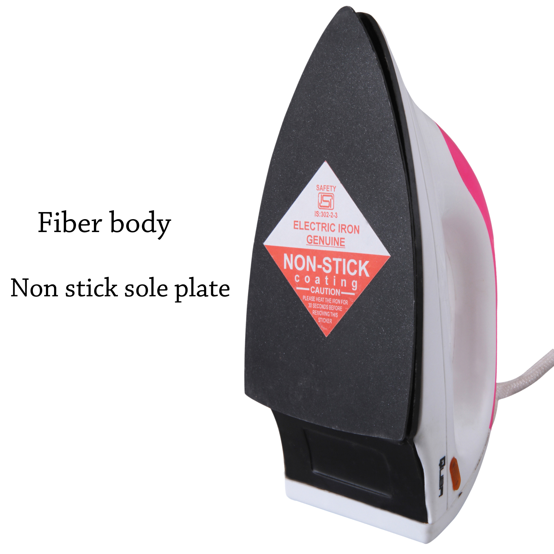 Quba 1000 Watt Dry Iron - Color: Pink