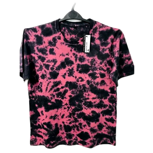 Half Sleeve Tie Dye T-Shirt - Cotton, Sizes S-XXL, Multicolor, O-Neck, Short Sleeves | Casual Wear, Vibrant Patterns, Comfortable Fit
