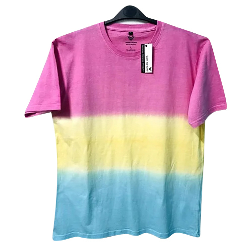 Tie Dye Cotton T-Shirt - Unisex Adult O-Neck Short Sleeves, Size S-XXL | Multicolor Dyed Pattern, Comfortable Cotton Fabric
